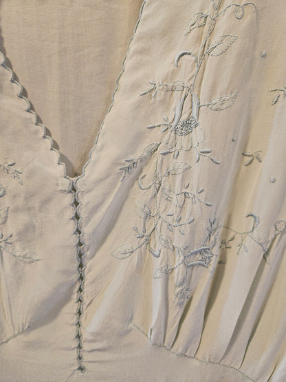 Light Blue Silk Nightgown