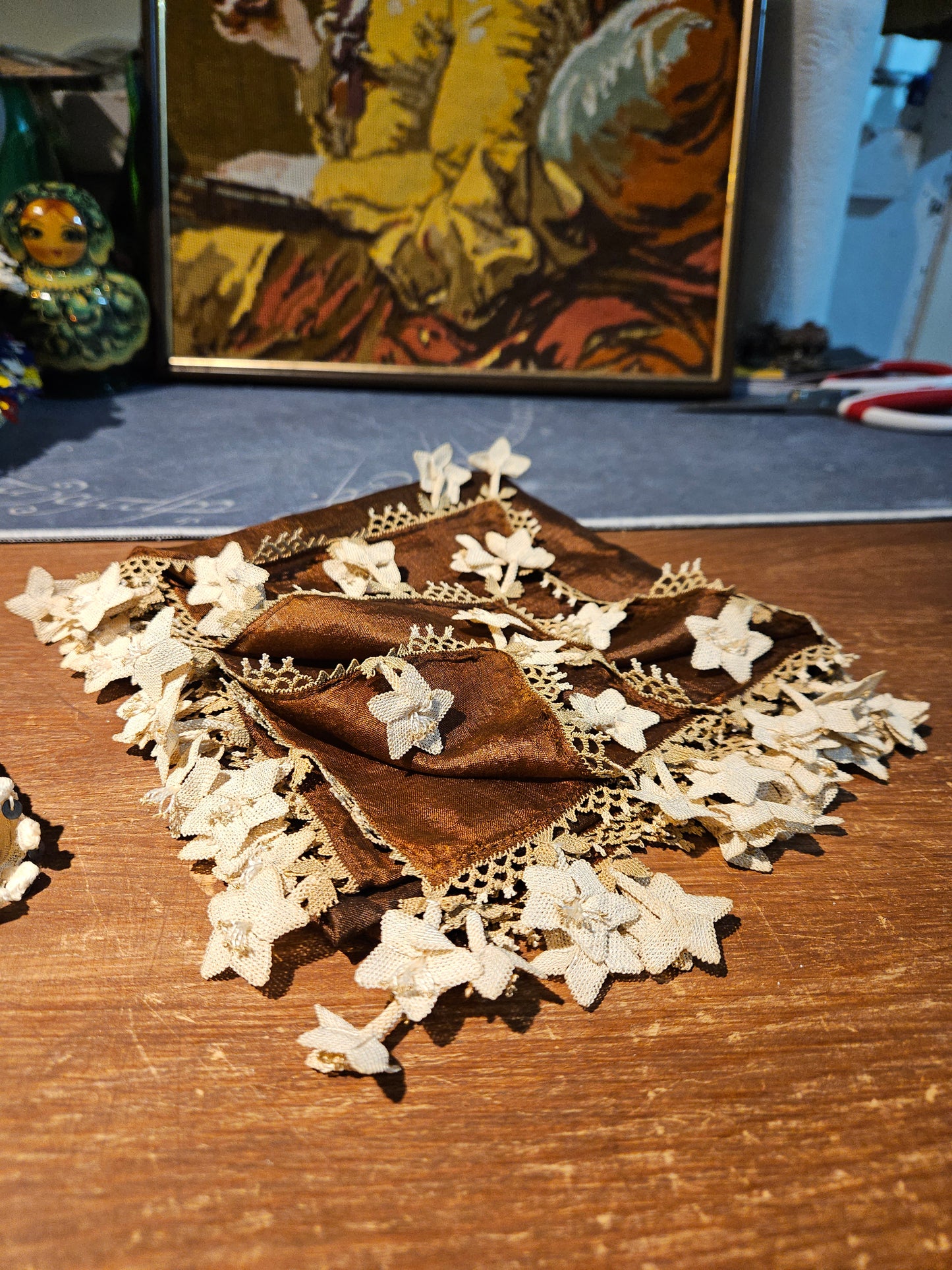 İpek İğne Oyalı Antika Yazma