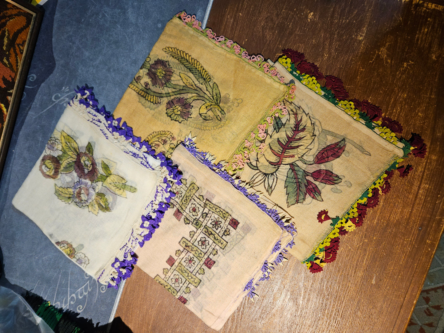 İğne Oyalı Yazma 4 Adet ioy004