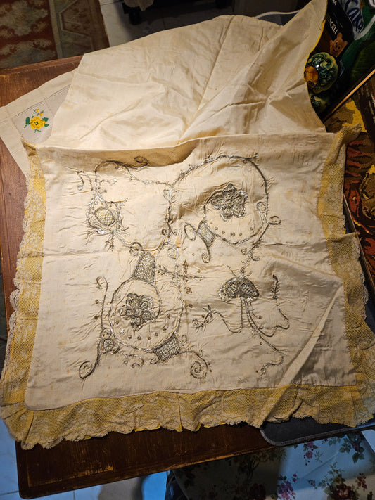 Gümüş Saten Kırlent