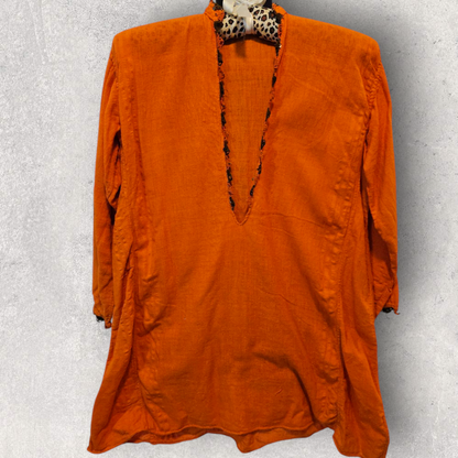 Orange Woven Blouse