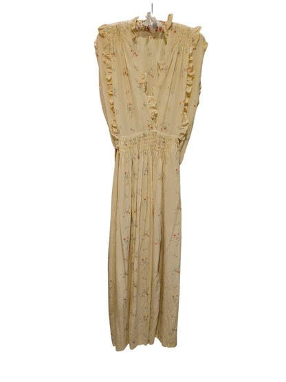 floral silk evening dress