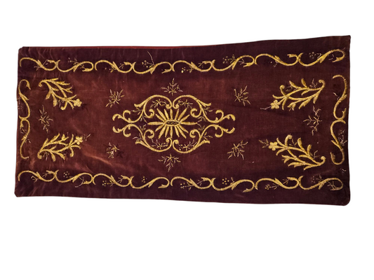 uzun kadife tel kırma yastık