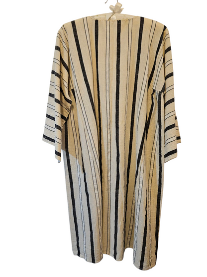 Mavi krem çizgili Tunik