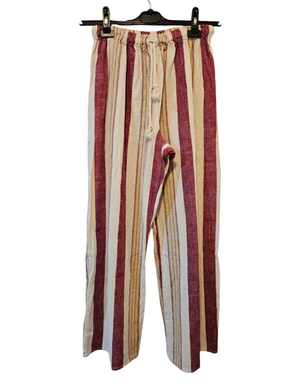 Cotton Colored with Stripes Pants